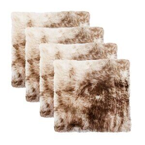 Natural Home Decor New Zealand Sheepskin Chair Pad | 4-Piece | Chocolate